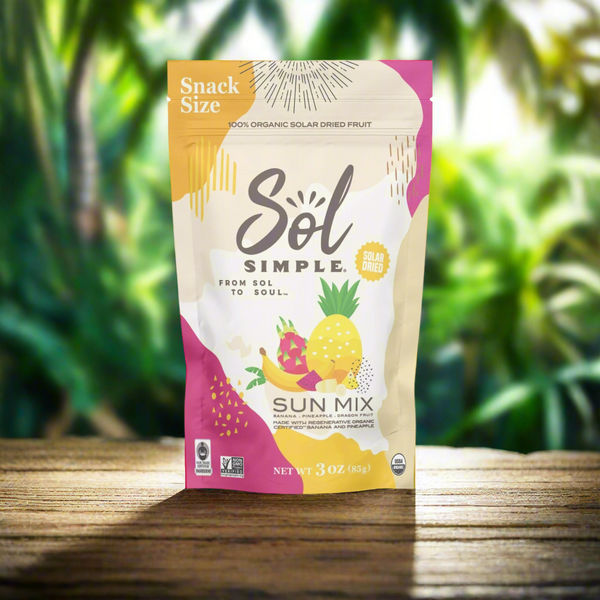TROPICAL DRIED FRUIT MIX WITH REGENERATIVE ORGANIC CERTIFIED® INGREDIENTS 3 oz