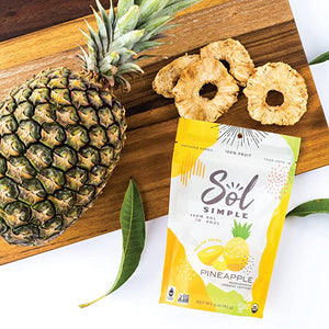 REGENERATIVE ORGANIC CERTIFIED™ SOLAR DRIED PINEAPPLE FRUIT SNACKS