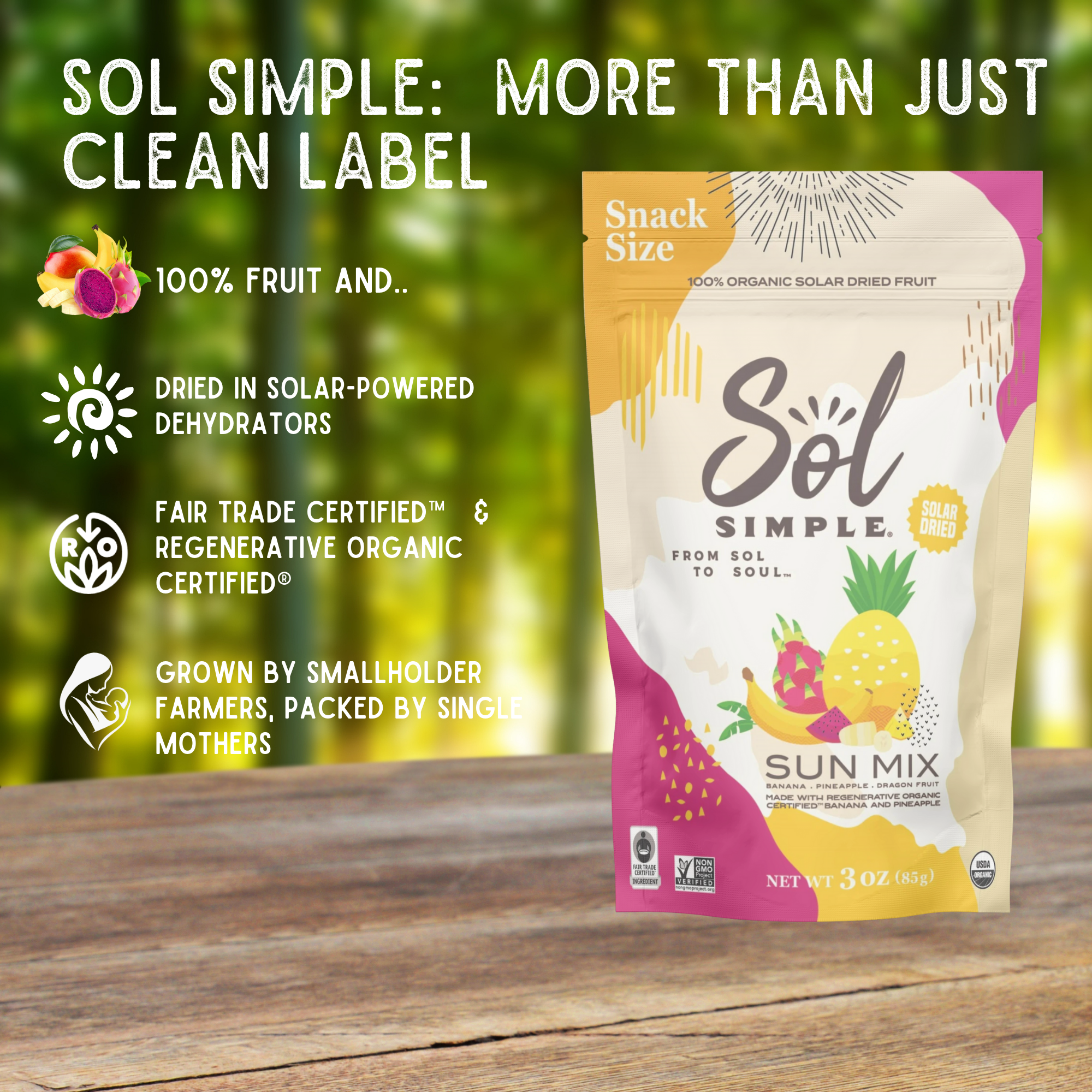 Organic Fruit Mix | Dried Fruit Trail Mix – Sol Simple LLC