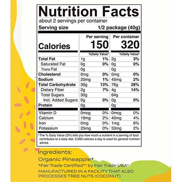 REGENERATIVE ORGANIC CERTIFIED™ SOLAR DRIED PINEAPPLE FRUIT SNACKS